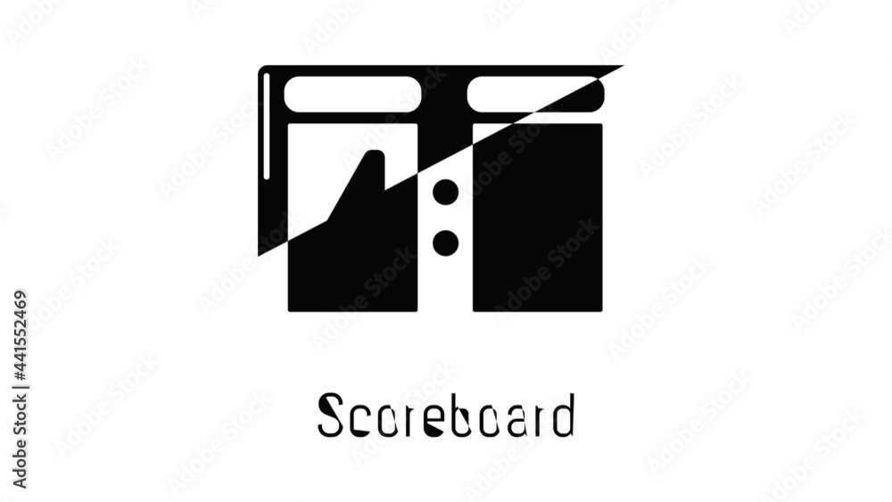 Scoreboard icon animation simple best object on white Scoreboard icon animation simple best object on white