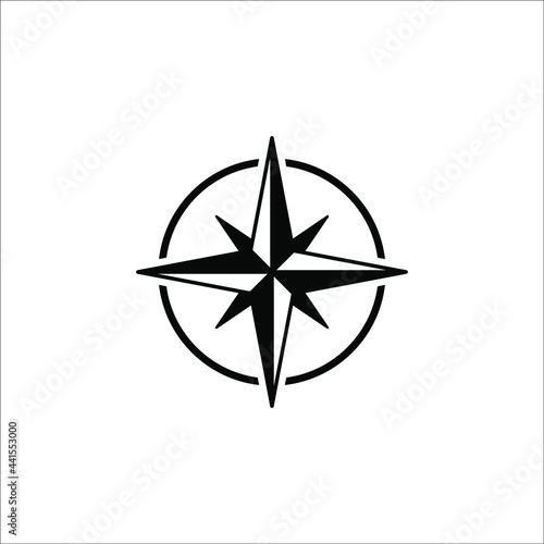 Compass Icon In Trendy Style Isolated on white Background. color editable. eps 10