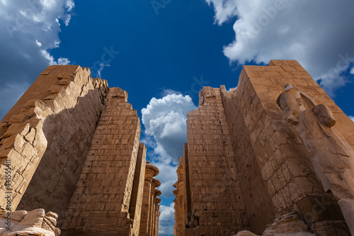 ruins of the largest temple complex of Ancient Egypt - Karnak Temple.