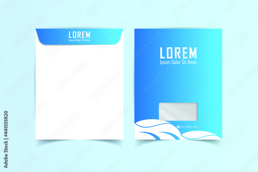 Envelope Design. A4 Envelope design with front and back. Luxury, Modern