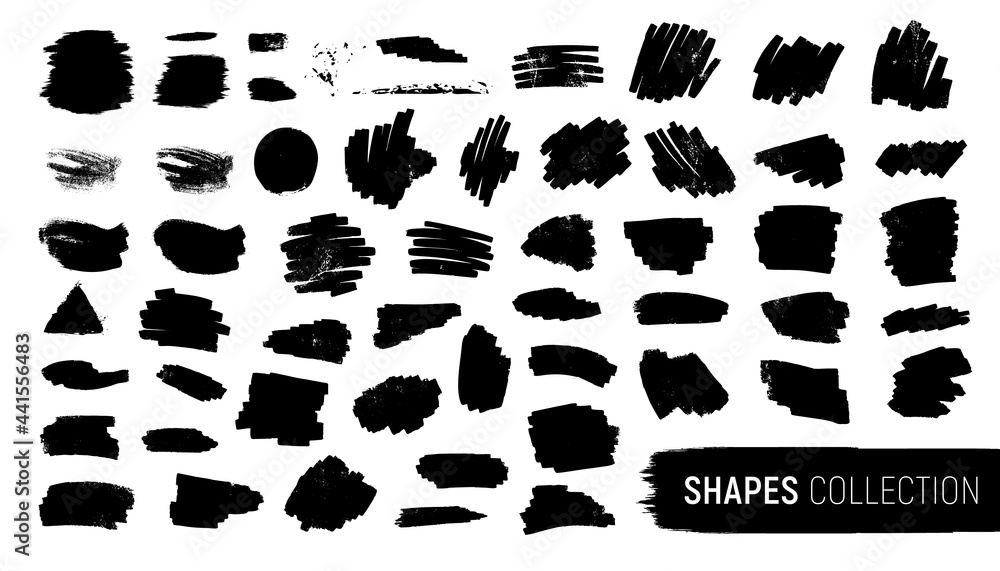 Artistic irregular isolated realistic textured shapes kit. Artistic irregular isolated realistic textured shapes kit.