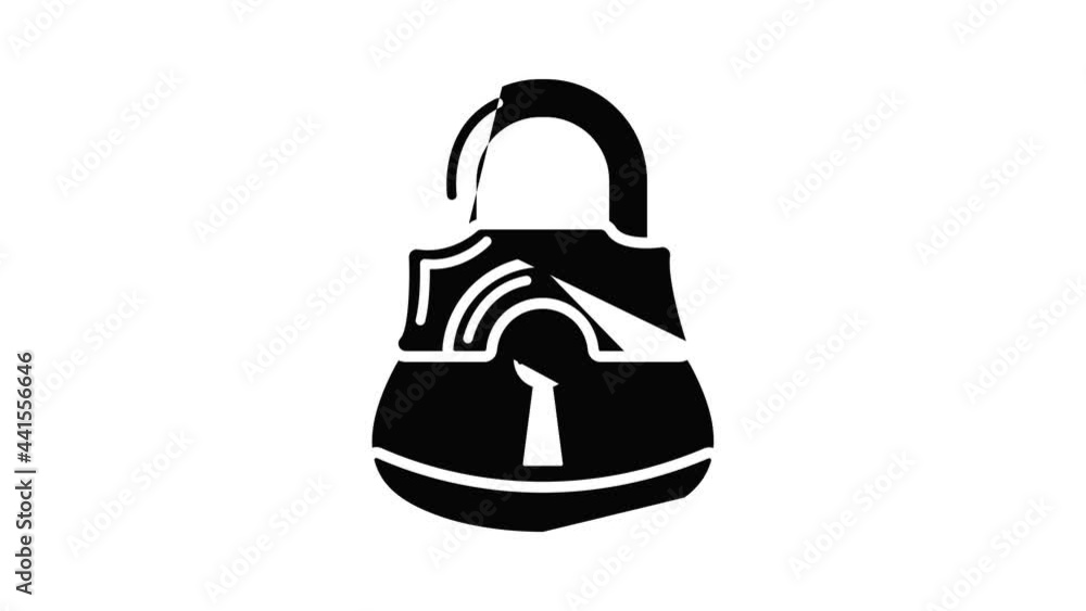 Lock gates icon animation simple best object on white Lock gates icon animation simple best object on white