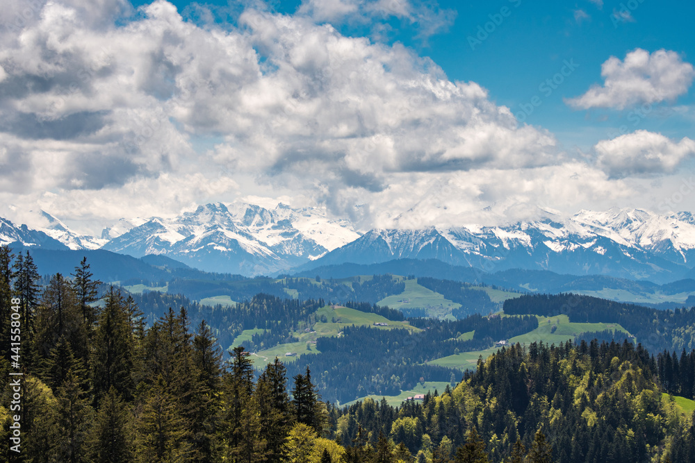 view towards alps from Emmental