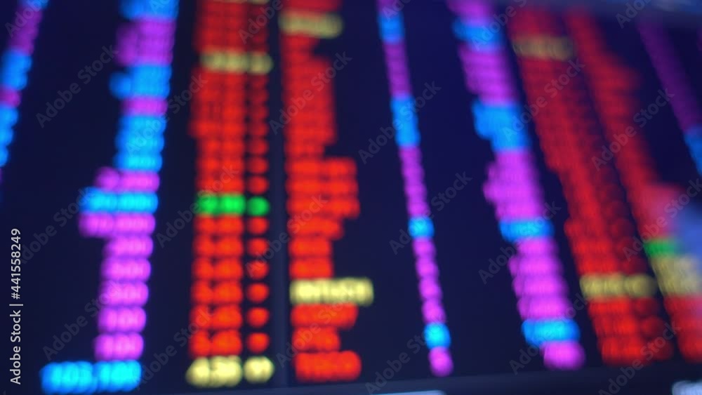 Stock exchange market on screen Stock exchange market on screen