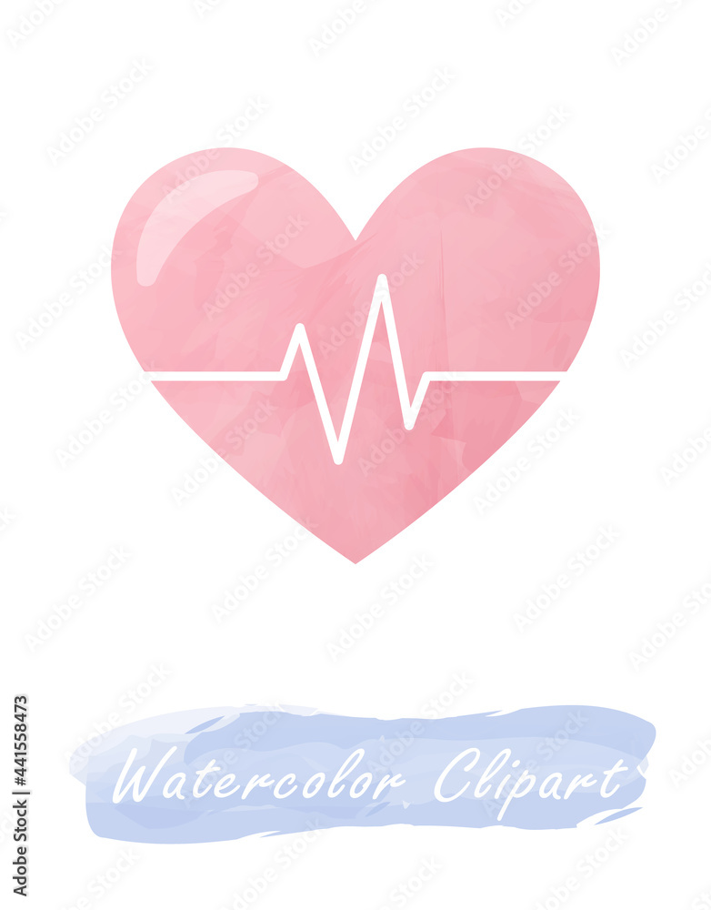 Watercolor heart health medical cliparts, healthcare clipart, medical illustration, doctor cliparts, quarantine clipart