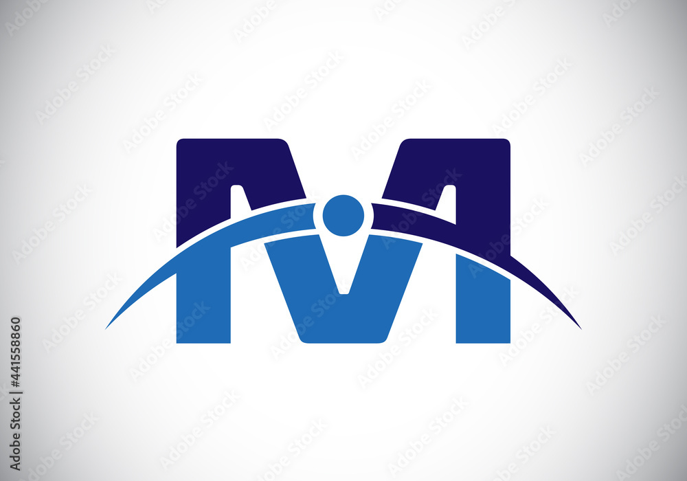 Initial M Letter Logo With Creative Modern Business Typography Vector Template. Earth's Atmosphere Logo Concept Initial M Letter Logo With Creative Modern Business Typography Vector Template. Earth's Atmosphere Logo Concept