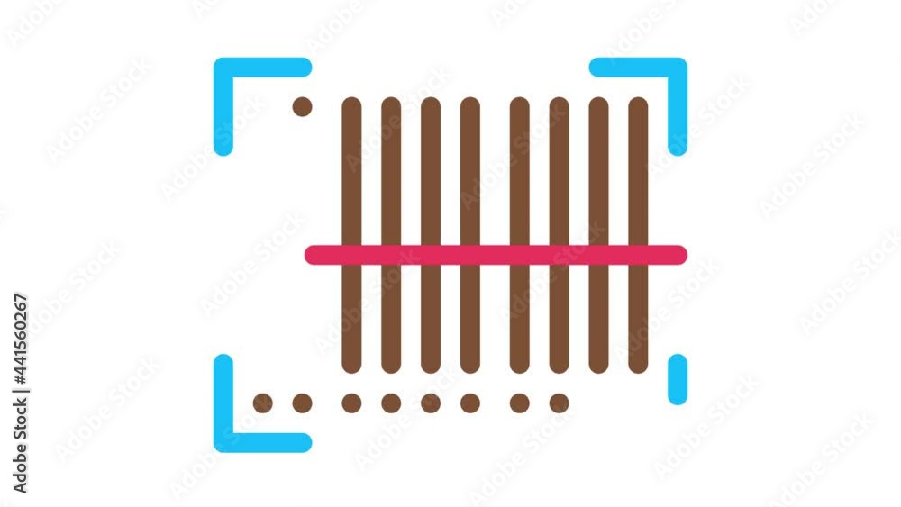 Barcode Postal Transportation Company animated icon on white background Barcode Postal Transportation Company animated icon on white background