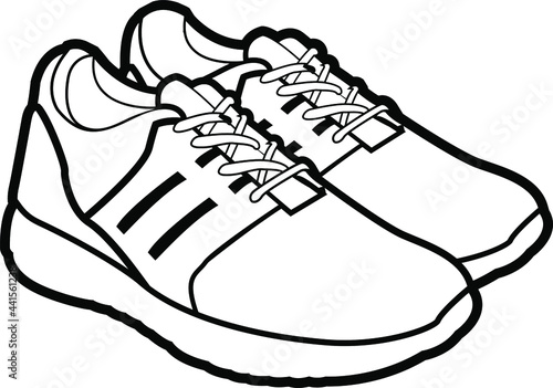A vector sketch from a pair of sneakers