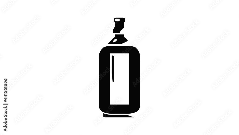 Glass bottle icon animation simple best object on white Glass bottle icon animation simple best object on white