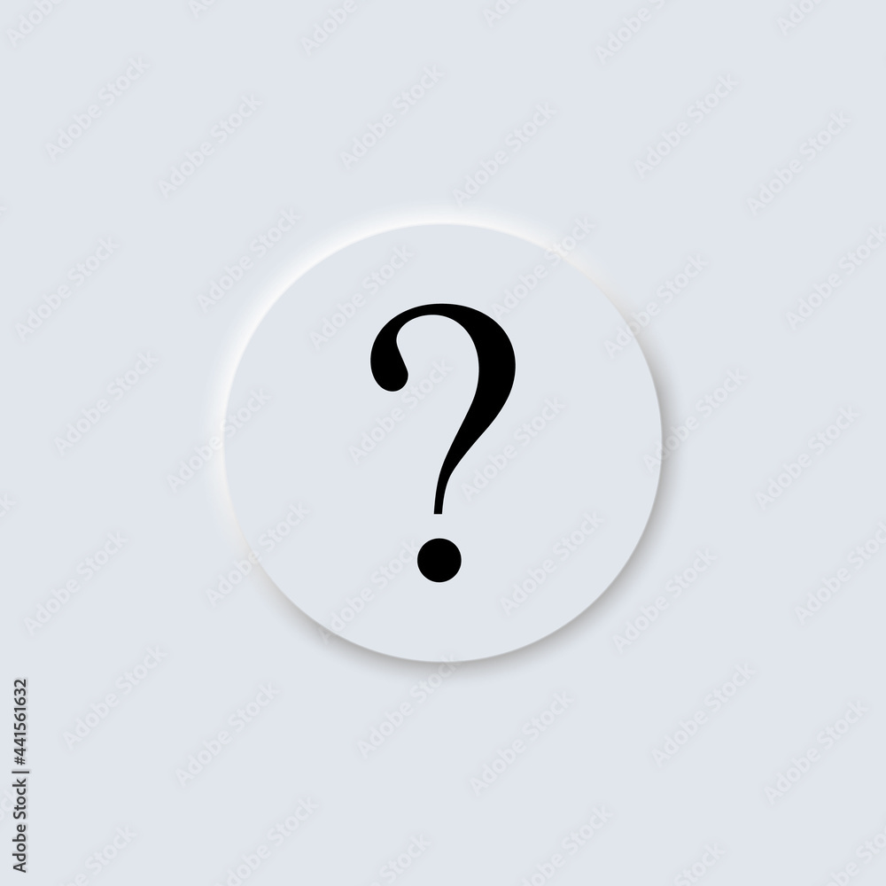 Naklejka premium Button with question icon