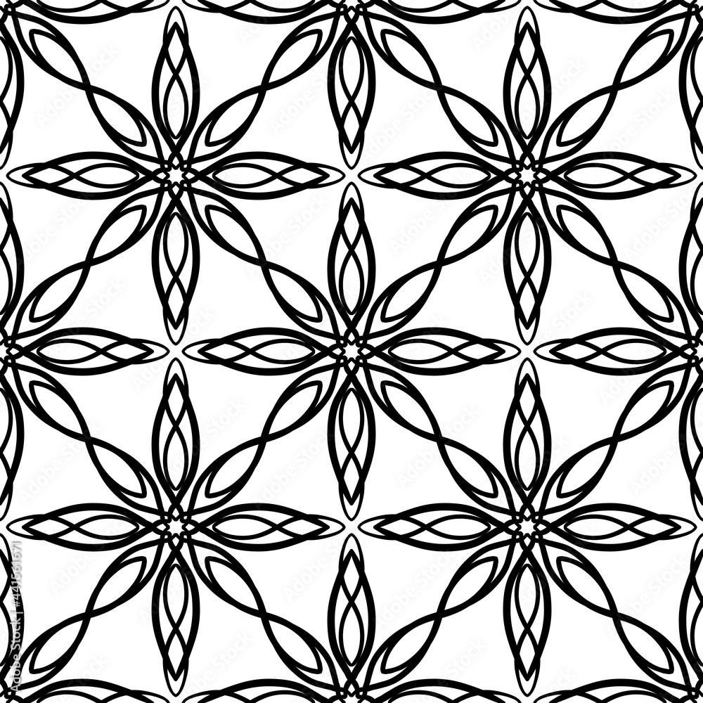 Abstract seamless pattern with mosaic motif tile ornamental lace ornament. Texture for print, fabric, textile, wallpaper. Abstract seamless pattern with mosaic motif tile ornamental lace ornament. Texture for print, fabric, textile, wallpaper.