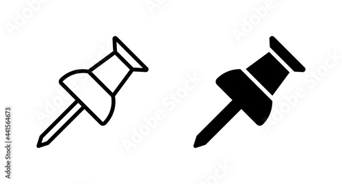 Pin icon vector for computer, web and mobile app 