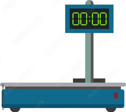 Trade scales. Scales for weighing goods or products. Flat design.