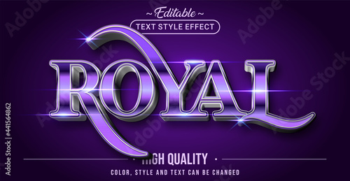 Editable text style effect - Purple Royal Dragon text style theme.