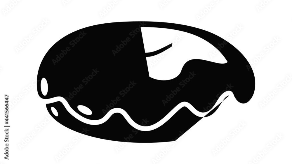 Donut icon animation simple best object on white Donut icon animation simple best object on white