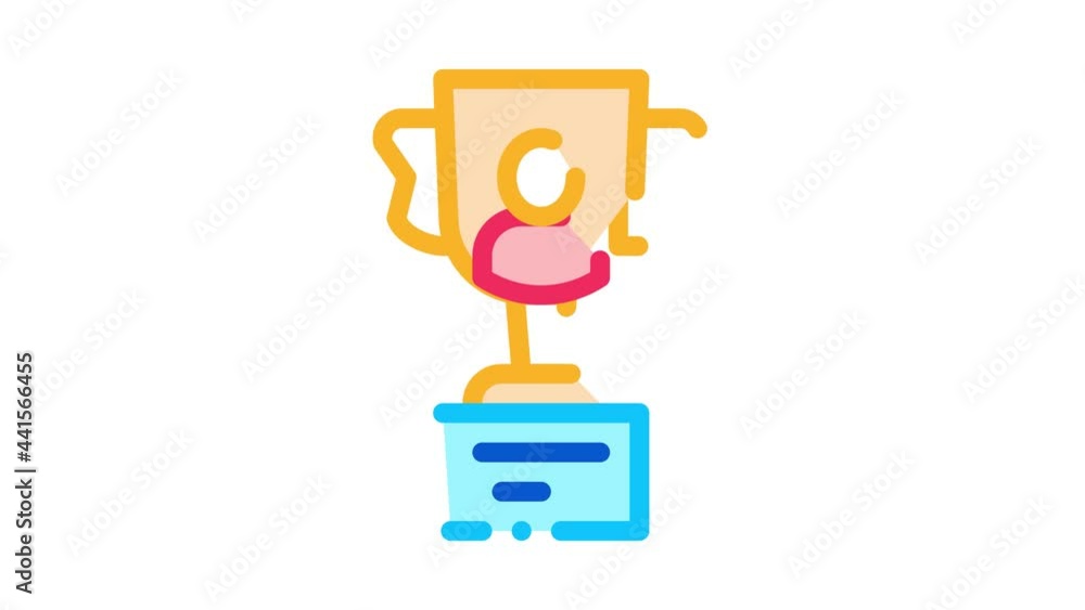 Goblet Human Talent animated icon on white background Goblet Human Talent animated icon on white background