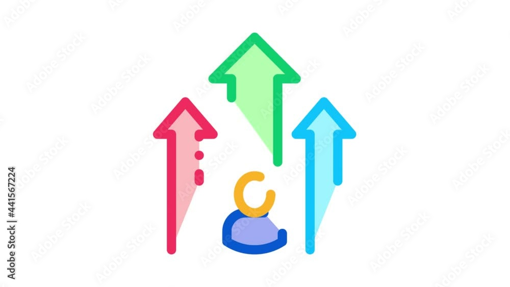 Human Talent animated icon on white background Human Talent animated icon on white background