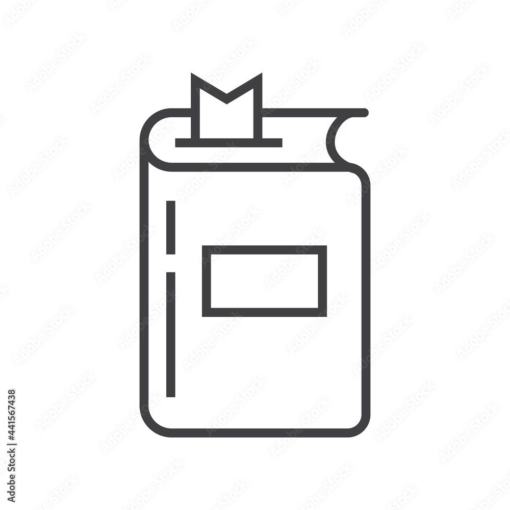 Bookmark tag, label icon vector in outline style. Bookmark line symbol ...