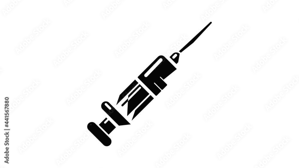 Syringe icon animation simple best object on white Syringe icon animation simple best object on white