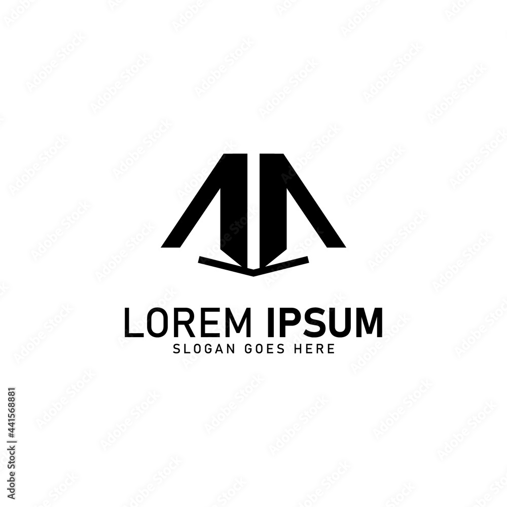 Initial letter mark m logo design concept isolated on white background Initial letter mark m logo design concept isolated on white background