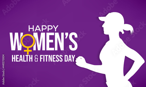 Women's health and fitness day is observed every year on last Wednesday in September, to promote the importance of health and fitness for women of all ages. vector illustration