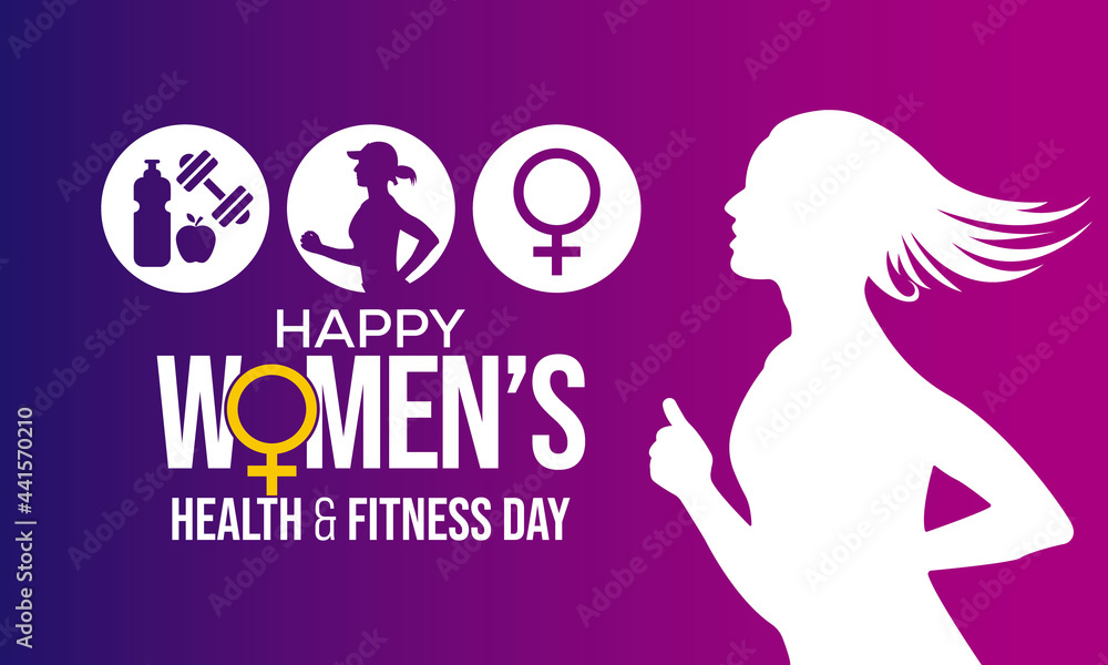 Women's health and fitness day is observed every year on last Wednesday in September, to promote the importance of health and fitness for women of all ages. vector illustration Women's health and fitness day is observed every year on last Wednesday in September, to promote the importance of health and fitness for women of all ages. vector illustration