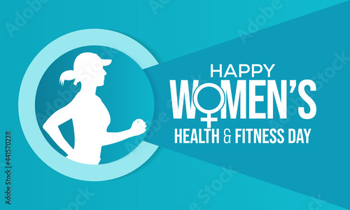 Women's health and fitness day is observed every year on last Wednesday in September, to promote the importance of health and fitness for women of all ages. vector illustration
