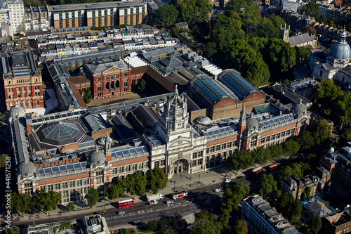UK, London, Aerial view of Victoria and Albert Museum in Kensington photo