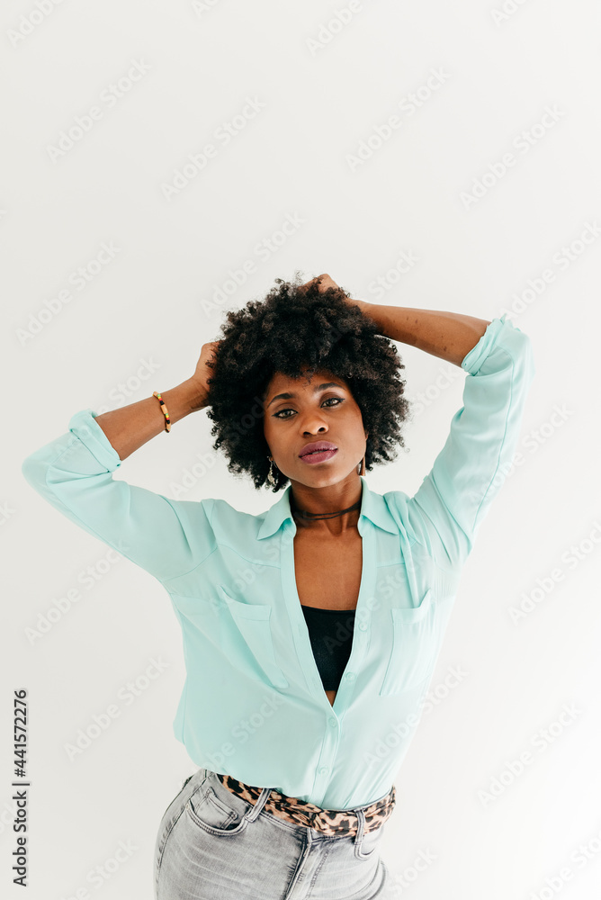 Woman playing with her hair Woman playing with her hair
