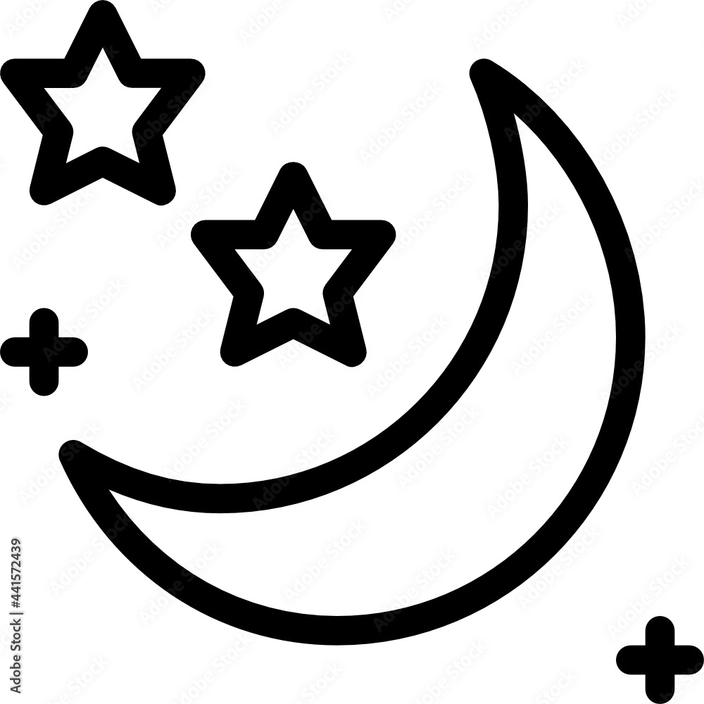 Obraz premium night outline icon