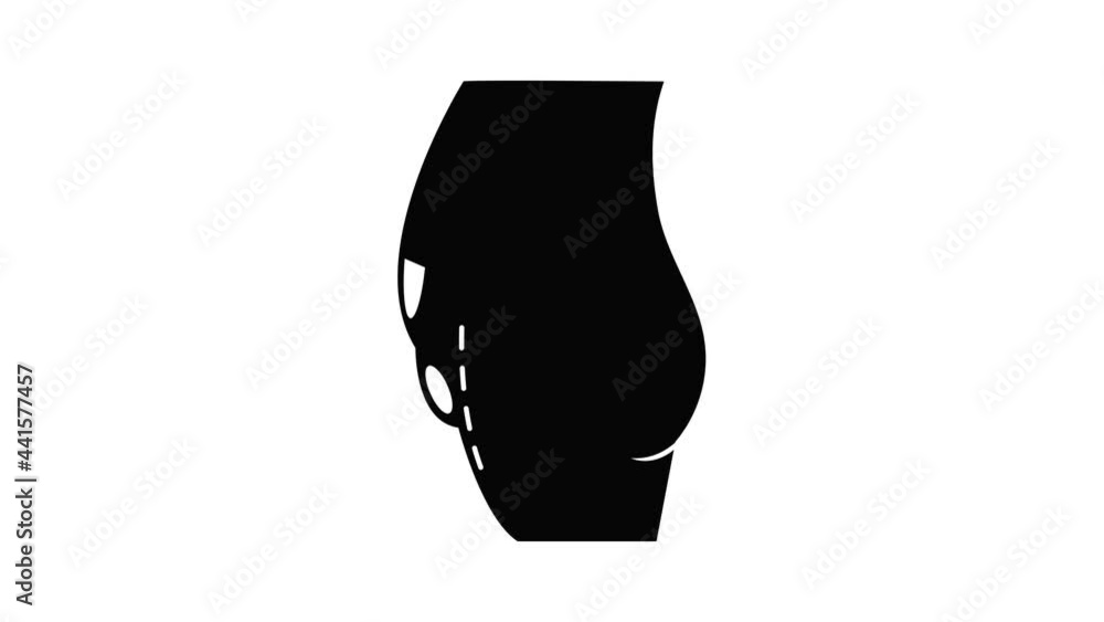 Tummy tuck icon animation simple best object on white Tummy tuck icon animation simple best object on white