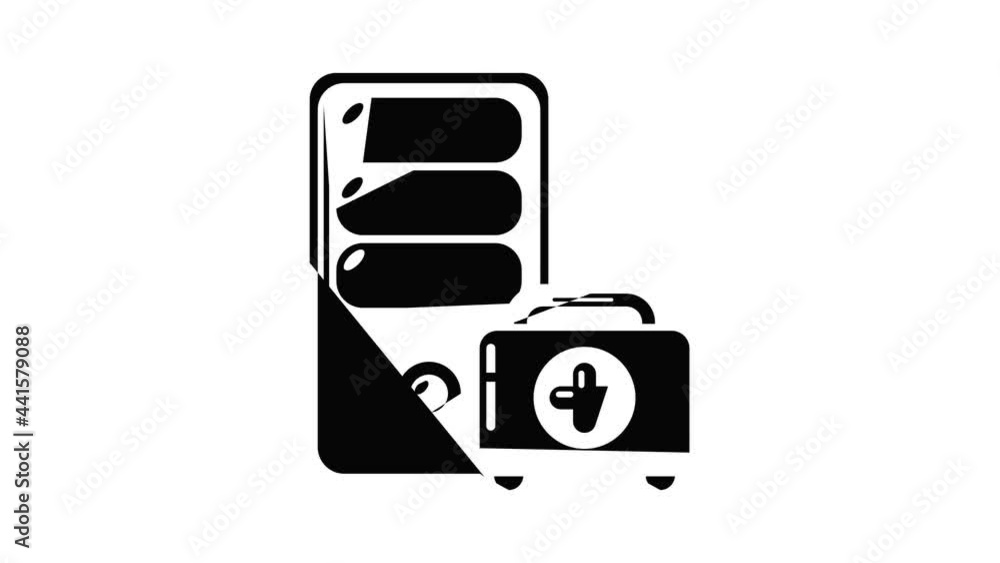 System unit repairicon animation simple best object on white System unit repairicon animation simple best object on white