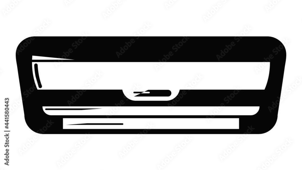 Split system icon animation simple best object on white Split system icon animation simple best object on white