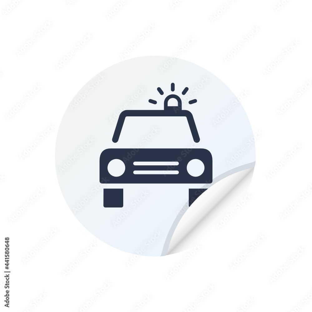 Police Car - Sticker