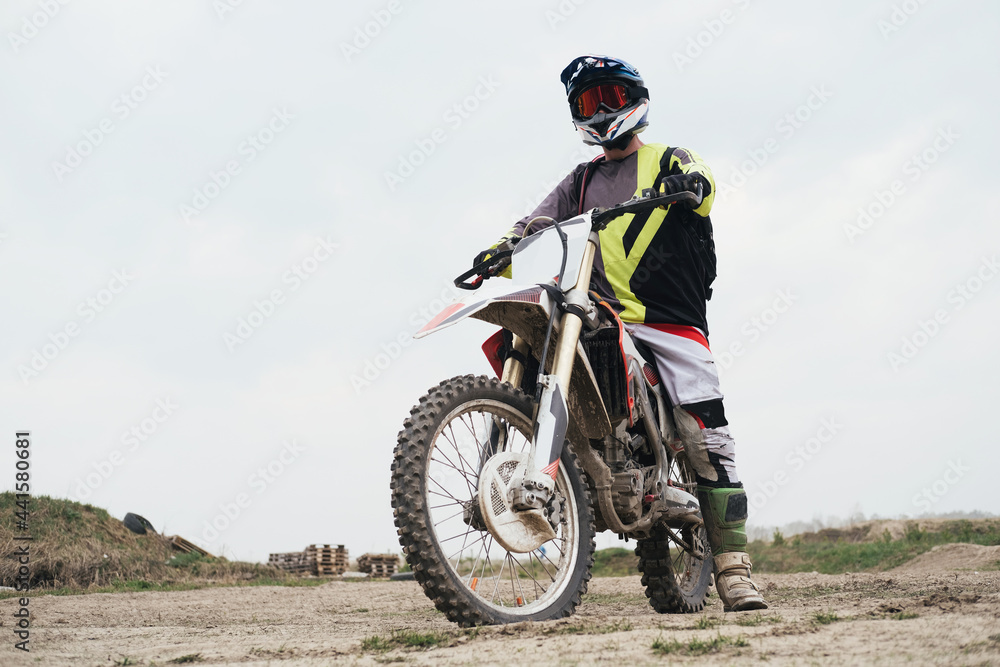 Motorcyclist enduro motocross training ground Motorcyclist enduro motocross training ground