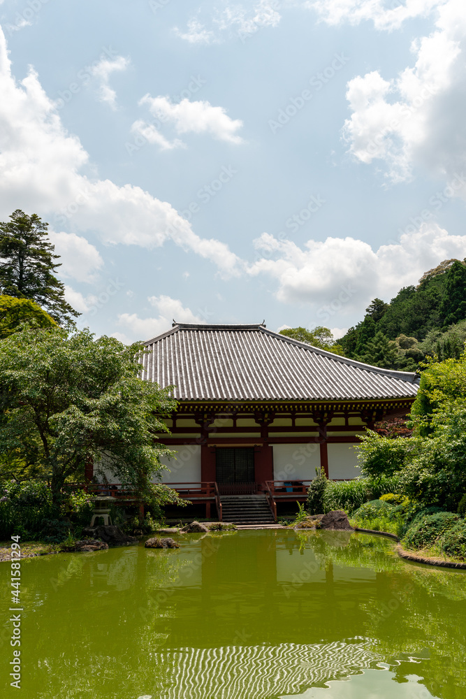 Summer view of Kyuanji temple in Ikeda, Osaka, Japan Summer view of Kyuanji temple in Ikeda, Osaka, Japan