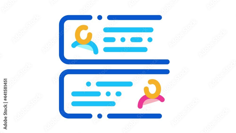 Chatting Icon Animation. color Chatting animated icon on white background Chatting Icon Animation. color Chatting animated icon on white background