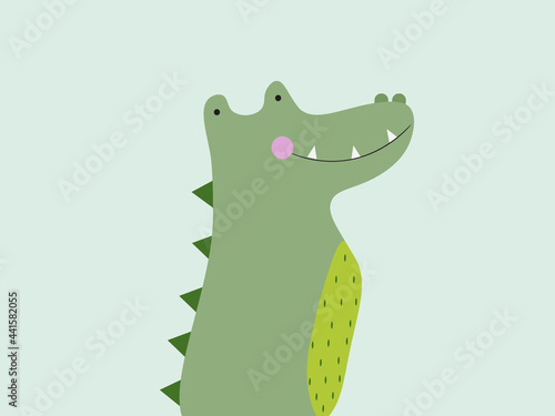 illustration of a cartoon crocodile photo