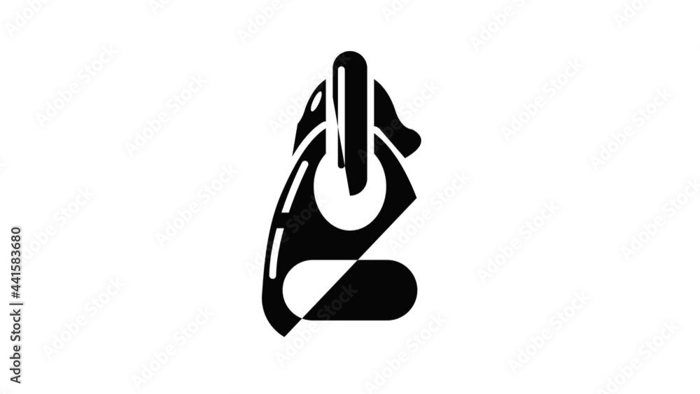 Snake clasp icon animation simple best object on white Snake clasp icon animation simple best object on white