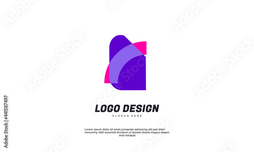 company business corporate and building concept idea system technology logo template brilliant idea logo designs vector
