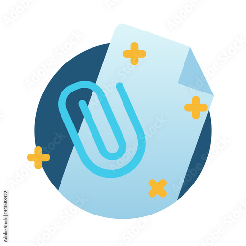 Attachment , Document flat icon.
