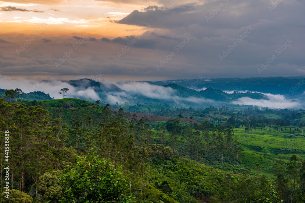 landscape with clouds
