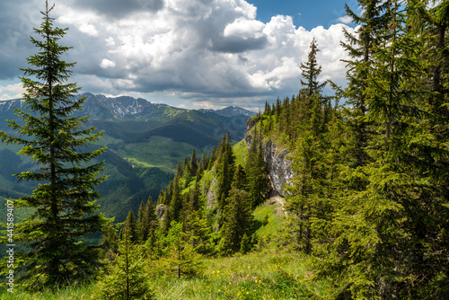 View from hill Ohniste in Low Tatras mountains, Slovakia