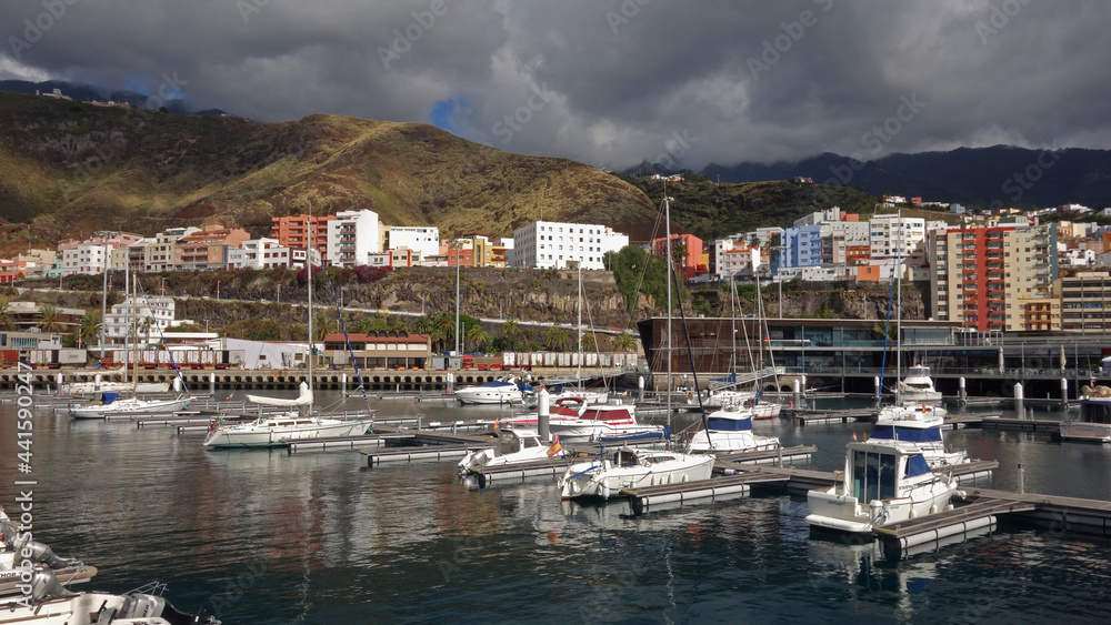boats in the harbor, La Palma, Santa Cruz, Canary islands
