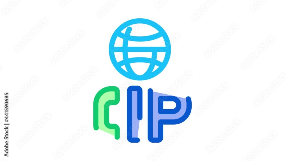 Voip Ip Calling System Icon Animation. color Voip Ip Calling System animated icon on white background Voip Ip Calling System Icon Animation. color Voip Ip Calling System animated icon on white background