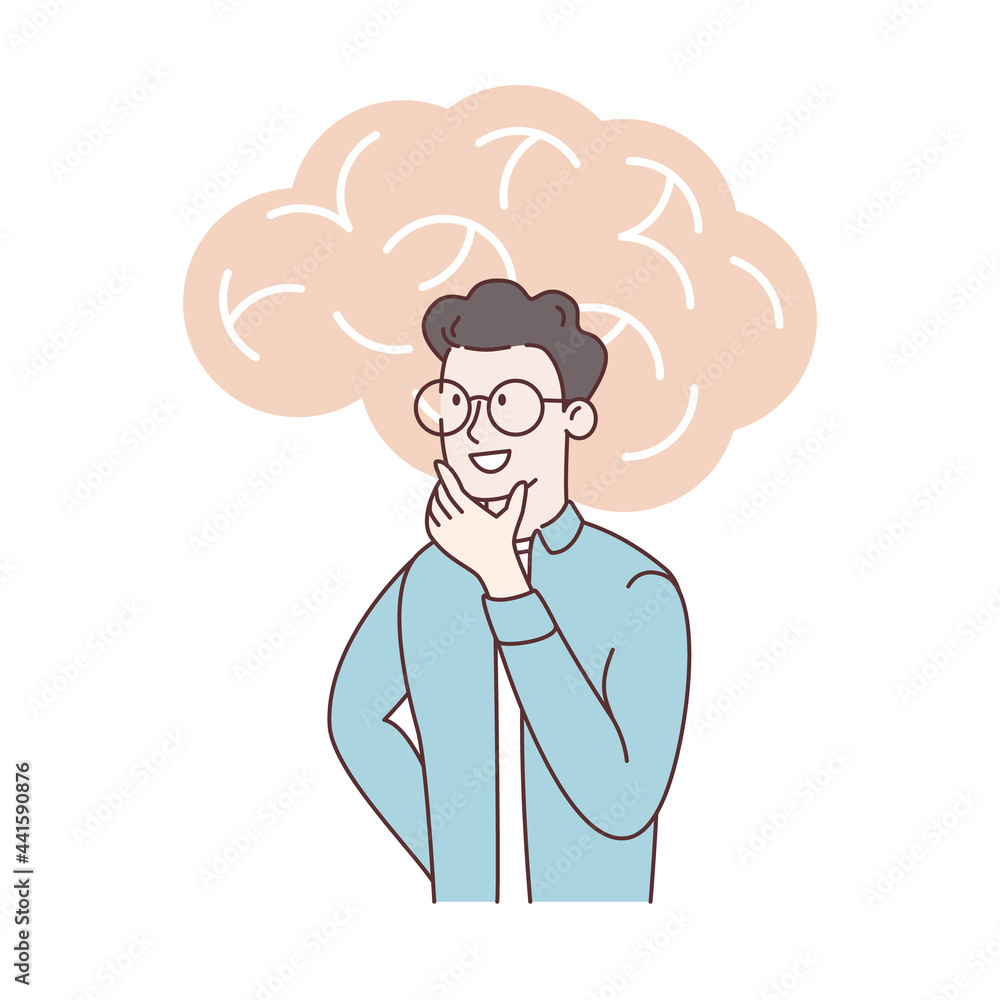 Brain activity abstract business concept flat vector illustration. Brainstorming, problem solving, thinking and imagination, idea, motivation and inspiration, find solution. Abstract metaphor. Brain activity abstract business concept flat vector illustration. Brainstorming, problem solving, thinking and imagination, idea, motivation and inspiration, find solution. Abstract metaphor.