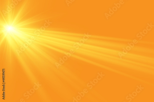 Shining golden stars isolated on black background. Effects, glare, lines, glitter, explosion, golden light. Vector illustration