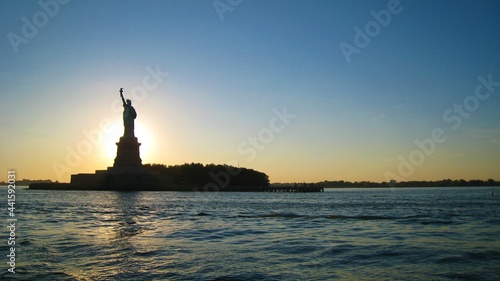 Statue of Liberty at Sunset