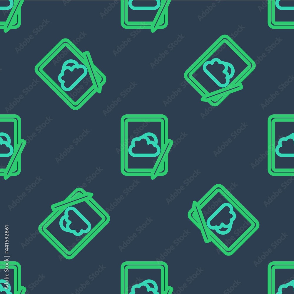 Line Weather forecast icon isolated seamless pattern on blue background. Vector Line Weather forecast icon isolated seamless pattern on blue background. Vector