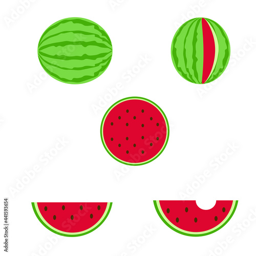 Watermelon icon on white background